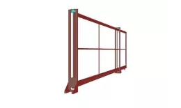 Каркас ворот откатных под автоматику ЛЮКС Ш-7000 В-1850 рельс ЭКОцинк ППК RAL 6005 Зеленый купить в краснодаре