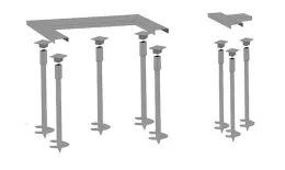 Комплект для монтажа фундамента откатных ворот на сваях комбинированных ЛЮКС купить в краснодаре