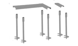 Комплект для монтажа фундамента откатных ворот на сваях комбинированных ОПТИМА купить в краснодаре