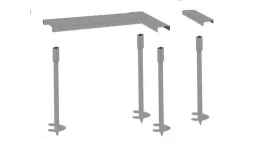 Комплект для монтажа фундамента откатных ворот на сваях комбинированных КЛАССИК купить в краснодаре