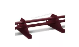 Снегозадержатель трубчатый Металл Профиль 1,0 м. 2 опоры, h-150 мм. RAL 3005 Красное вино купить в краснодаре