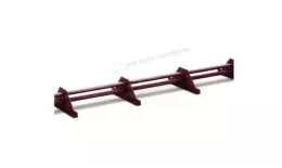 Снегозадержатель трубчатый Металл Профиль 3,0 м. 4 опоры, h-150 мм. RAL 3005 Красное вино купить в краснодаре