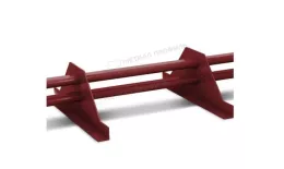 Снегозадержатель трубчатый Металл Профиль 3,0 м. 4 опоры, h-150 мм. RAL 3005 Красное вино купить в краснодаре