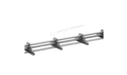 Снегозадержатель трубчатый Металл Профиль 3,0 м. 4 опоры, h-150 мм. RAL 7004 Серый купить в краснодаре