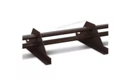 Снегозадержатель трубчатый Металл Профиль 3,0 м. 4 опоры, h-150 мм. RAL 8017 Коричневый шоколад купить в краснодаре