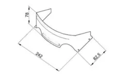 Чертёж. Купить снегозадержатель Aquasystem для металлической черепицы в Краснодаре. 