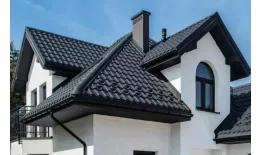 вид на крыше Снегозадержатель Aquasystem для металлической черепицы 