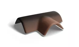 Т-образная черепица Kriastak. Цементно-песчаная. Antik. Коричневый купить в краснодаре