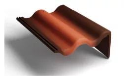 Боковая правая черепица Kriastak. Цементно-песчаная. Antik. Кирпично-красный купить в краснодаре