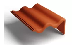 Боковая правая черепица Kriastak. Цементно-песчаная. Classic Кирпично-красный купить в краснодаре