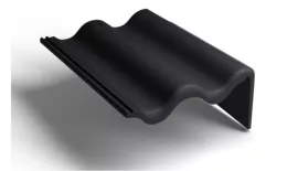 Боковая правая черепица Kriastak. Цементно-песчаная. Classic Черный купить в краснодаре