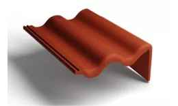 Боковая правая черепица Kriastak. Цементно-песчаная. Classic Красный купить в краснодаре