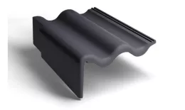 Боковая левая черепица Kriastak. Цементно-песчаная. Classic Графит купить в краснодаре