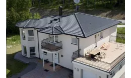 Y-образная черепица Kriastak. Цементно-песчаная. Classic Графит купить в краснодаре