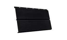 Металлический сайдинг Grand Line ЭкоБрус 3D Atlas 0,5 мм RAL 9005 черный