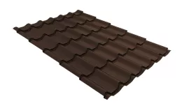 Металлочерепица GL Классик (Classic) 0.45 Drap TX RAL 8017 шоколад купить в краснодаре