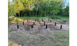 Комплект фундамента на сваях d89х2500мм для бани/веранды с оголовками купить в краснодаре