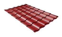 Металлочерепица GL Кредо (Kredo) 0.5 Rooftop Matte (Стальной Бархат) RAL 3011 коричнево-красный купить в краснодаре