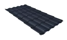 Металлочерепица Grand Line Кредо (Kredo) 0.5 Satin Matt TX RAL 7024 мокрый асфальт купить в краснодаре