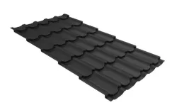 Металлочерепица Grand Line Квинта плюс (Kvinta Plus) 0,5 Satin Matt TX RAL 7016 антрацитово-серый купить в краснодаре
