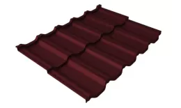 Металлочерепица Grand Line Квинта Уно (Kvinta Uno) 0,5 Satin Matt TX RAL 3005 красное вино купить в краснодаре