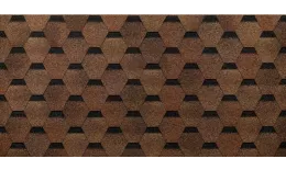 Гибкая черепица Docke PIE EURASIA Шестигранник Светло-коричневый