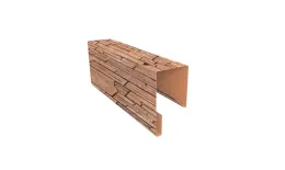 Планка П-образная заборная 17 0,45 Print Elite Sand Stone TwinColor (2м) купить в краснодаре