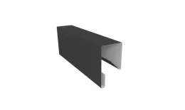 Планка П-образная заборная 17 0,5 Satin с пленкой RAL 7016 антрацитово-серый (2,5м) купить в краснодаре