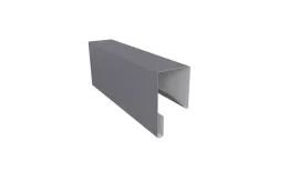 Планка П-образная заборная 17 0,5 Satin с пленкой RAL 7004 сигнальный серый (2,5м) купить в краснодаре