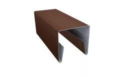 Планка П-образная заборная 20 0,45 Print Elite Choco Wood TwinColor (2,5м) купить в краснодаре