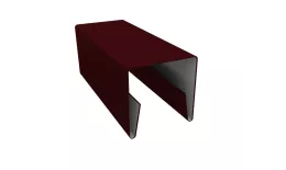 Планка П-образная заборная 20 0,5 Satin с пленкой RAL 3005 красное вино (2м) купить в краснодаре