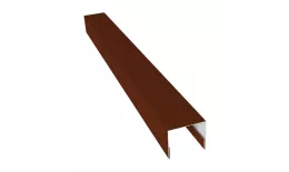 Планка П-образная заборная 24 0,5 Satin с пленкой RAL 3009 оксидно-красный (2м) купить в краснодаре