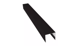 Планка П-образная заборная 24 0,45 Drap TX RAL 9005 черный (2м) купить в краснодаре