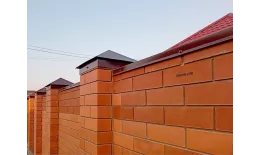 Колпак на столб 390х390мм 0,45 PE с пленкой RAL 8017 шоколад купить в краснодаре