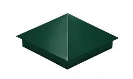 Колпак на столб 390х390мм 0,45 PE с пленкой RAL 6005 зеленый мох купить в краснодаре