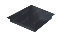 Колпак на столб 390х390мм 0,4 PE с пленкой RAL 7024 мокрый асфальт купить в краснодаре