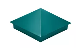 Колпак на столб 390х390мм 0,45 PE с пленкой RAL 5021 водная синь купить в краснодаре