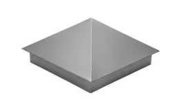 Колпак на столб 390х390мм 0,45 PE с пленкой RAL 9006бело-алюминиевый купить в краснодаре