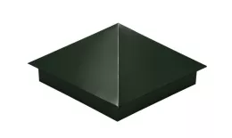 Колпак на столб 390х390мм 0,5 GreenCoat Pural BT с пленкой RR 11 темно-зеленый (RAL 6020 хромовая зелень) купить в краснодаре