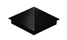 Колпак на столб 390х390мм с отливом 0,45 Drap ST с пленкой RAL 9005