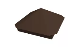 Колпак на столб Пирамида 380х380мм 0,45 PE с пленкой RAL 8017