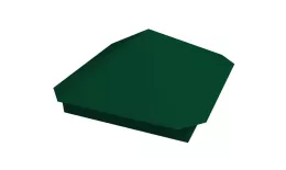 Колпак на столб Пирамида 380х380мм 0,5 Satin с пленкой RAL 6005