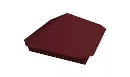 Колпак на столб Пирамида 390х390мм 0,5 Satin с пленкой RAL 3005 красное вино купить в краснодаре