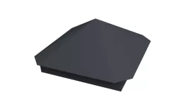 Колпак на столб Пирамида 460х460мм 0,5 Satin с пленкой RAL 7024