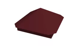 Колпак на столб Пирамида 485х485мм 0,45 PE с пленкой RAL 3005