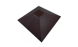 Колпак на столб под фонарь 390х390мм 0,5 GreenCoat Pural BT, matt с пленкой RR 23 темно-серый (RAL 7024 мокрый асфальт) купить в краснодаре