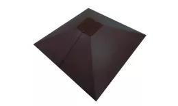 Колпак на столб под фонарь 390х390мм 0,45 Drap TX с пленкой RAL 7024