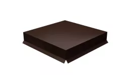 Колпак на столб крышка 390х390мм 0,5 Satin Matt с пленкой RAL 8017 шоколад купить в краснодаре