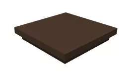 Колпак на столб плоский 1185х540мм 0,5 Satin с пленкой RAL 8017 шоколад купить в краснодаре