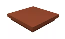 Колпак на столб плоский 385х385мм 0,45 Drap TX с пленкой RAL 8004